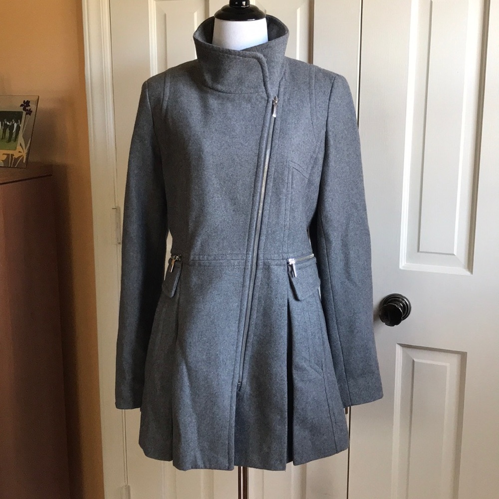 Laundry by Shelli Segal Asymmetrical Zip Coat - Picture 3 of 10
